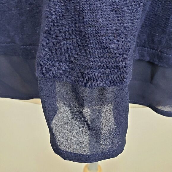 Sanctuary burnout tunic sheer hem tie cuff - Picture 8 of 8